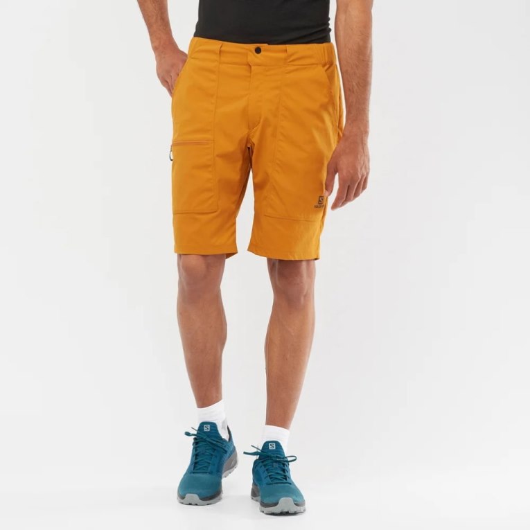 Salomon Outrack Men\'s Shorts Yellow | CA 31X75
